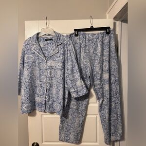 Ralph Lauren Blue and White pajama pants set